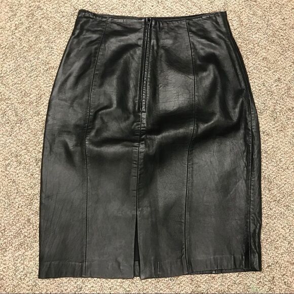 Marc by Andrew Marc high waisted leather skirt 7/8 9/10 - Picture 5 of 9